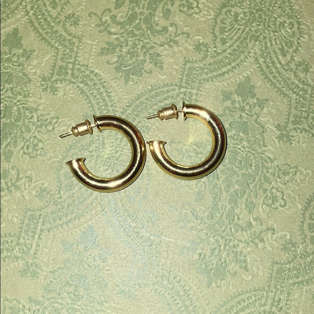 Gold hoop earrings